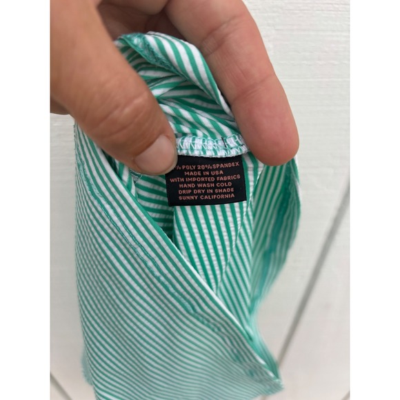 The Seea Green Striped Swim Beach Pant Set Surf Quick Dry Sz XS/S - Picture 5 of 6